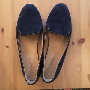 Blue suede Jcrew flats